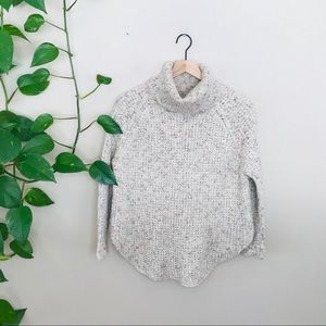 Free People Wool Linen Turtleneck Pullover Sweater